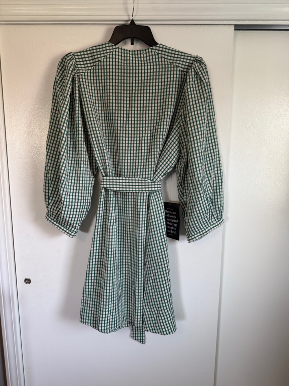 Pomander Place Green & White Gingham Cordelia Dress - Picture 4 of 6